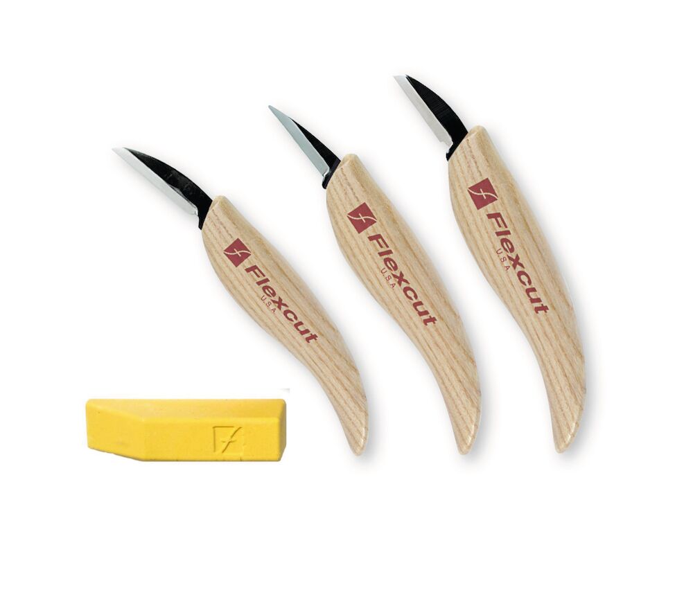 Magma: Flexcut Kerbschnitzmesser Starter-Set 3tlg.: FLEX-KN500